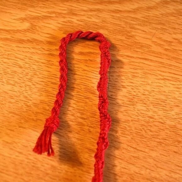 Red Rope Woven Bracelet - Picture 2 of 3